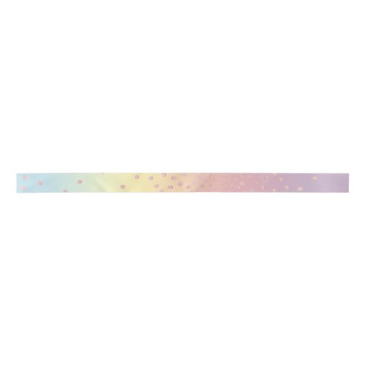Elegant roos goud glitter confetti stippen gradiën lint (Voorkant)
