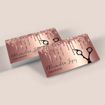 Elegant roos goud glitter druppelt haarstylist