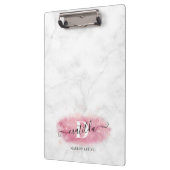 Elegant roos goud glitter marmer make-up kunstenaa klembord (Links)