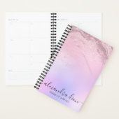 Elegant roos goud glitter marmer make-up kunstenaa planner (Display)