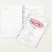 Elegant roos goud glitter marmer make-up kunstenaa planner (Display)