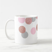 elegant roos goud glitter pastel roze confetti koffiemok (Links)