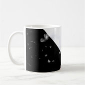 Elegant roos goud glitter witte zwarte marmer koffiemok (Links)