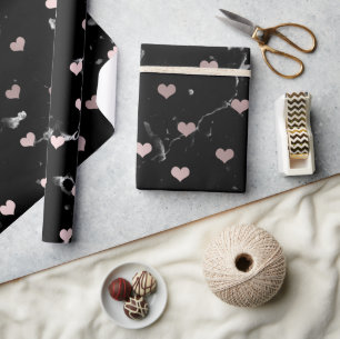 Elegant roos goud Valentijnsdag hartpatroon Cadeaupapier