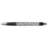 Elegant Roos Goud Zwart Luipaard Patroon Pen (Voorkant)