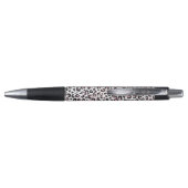Elegant Roos Goud Zwart Luipaard Patroon Pen (Achterkant)