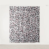 Elegant Roos Goud Zwart Luipaard Patroon Wandkleed (Voorkant)