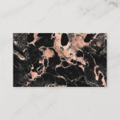 Elegant Roos Goud Zwart Marmeren Trouwregister Informatiekaartje (Achterkant)