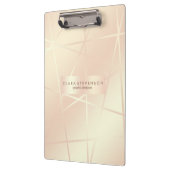 Elegant roos goud & zwart roze geometrisch klembord (Links)