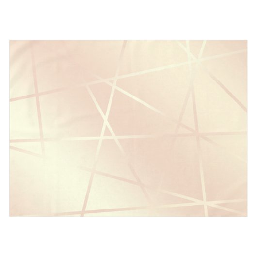 Elegant roos goud & zwart roze geometrisch tafelkleed (Voorkant (Horizontaal))