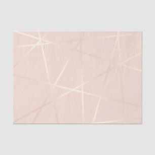 Elegant  roos goud & zwart roze geometrisch tissuepapier