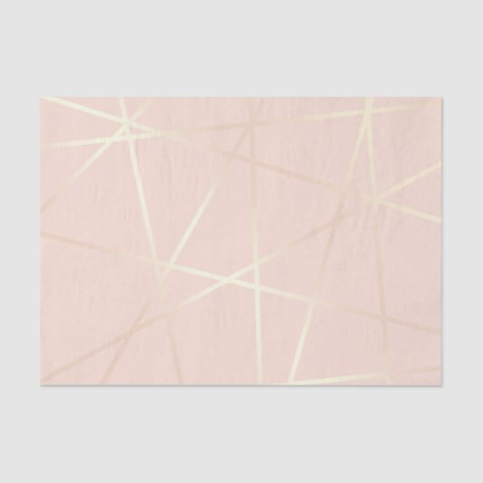 Elegant  roos goud & zwart roze geometrisch tissuepapier (Voorkant)