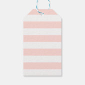 Elegant  roos goudananas & roze streep cadeaulabel (Achterkant)