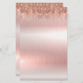 Elegant roos goudblanco papier, 5,5 x 8,5 inch (Voorkant / Achterkant)