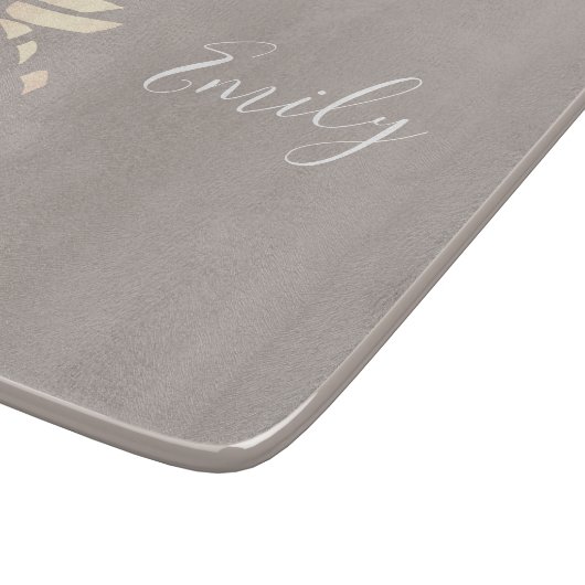  elegant roos gouden anananas & grijs snijplank (Hoek)