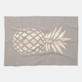  elegant roos gouden anananas & grijs theedoek (Horizontaal)