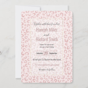 Elegant Roos Gouden Glitter Luipaard Patroon