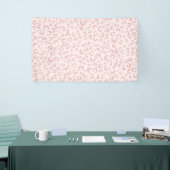 Elegant Roos Gouden Glitter Luipaard Patroon Spandoek (Beurs)