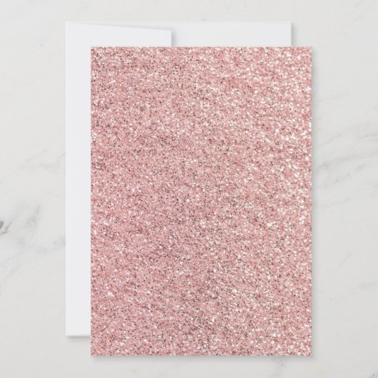 Elegant Roos Gouden Glitter Modern 18e Verjaardag Kaart (Achterkant)