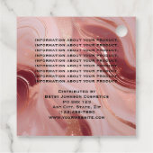 Elegant Roos Gouden Glitter Product Label (Achterkant)