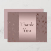 Elegant Roos Gouden Hand getrokken Bloemen Uitnodiging Briefkaart (Voorkant / Achterkant)