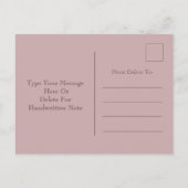 Elegant Roos Gouden Hand getrokken Bloemen Uitnodiging Briefkaart (Achterkant)