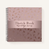Elegant Roos Gouden Hand getrokken Floral Journal/ Notitieboek (Voorkant)