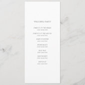 Elegant roos gouden hart bruiloft programma (Achterkant)