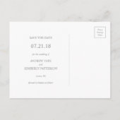 Elegant roos gouden hart sparen de datum briefkaar aankondigingskaart (Achterkant)