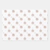 Elegant Roos Gouden Harten & Bloemen op Wit Inpakpapier Vel (Voorkant 3)