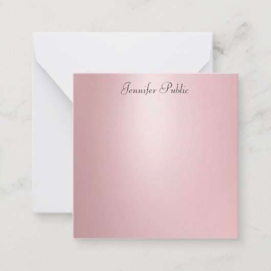 Elegant Roos Gouden Kalligrafie Script Sjabloon (Voorkant)