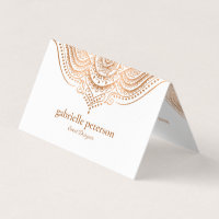Elegant Roos-gouden kant Paisley Mandala
