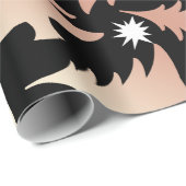 Elegant roos gouden kerstboomstructuur cadeaupapier (Rol Hoek)