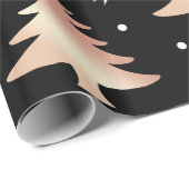 Elegant roos gouden kerstboomstructuur cadeaupapier (Rol Hoek)