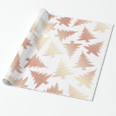 Elegant roos gouden kerstboomstructuur cadeaupapier (Uitgerold)