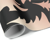 Elegant roos gouden kerstboomstructuur cadeaupapier (Rol Hoek)