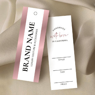 Elegant Roos gouden kleding Boutique Hang Label La Mini Visitekaartjes
