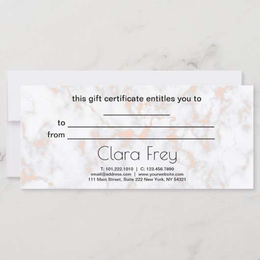 Elegant roos gouden lippen en marmer (Achterkant)