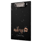 Elegant roos gouden lippen en marmer klembord (Links)