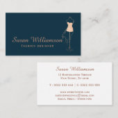 Elegant Roos Gouden Mode Designer Visitekaartje (Voorkant / Achterkant)