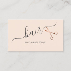 Elegant roos gouden zwarte roze schaar visitekaartje