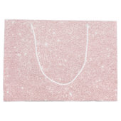 Elegant  roos goudglitter bruidsmeisje groot cadeauzakje (Achterkant)