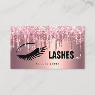 Elegant roos goudglitter drijft zweetjes en bouten visitekaartje