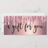 Elegant roos goudglitter drip haar make-up (Voorkant)