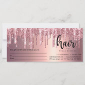 Elegant roos goudglitter drip haar stylist (Achterkant)