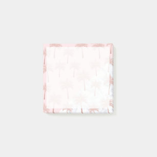 Elegant roos goudglitter en wit marmer patroon post-it® notes
