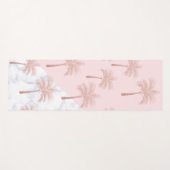 Elegant roos goudglitter en wit marmer patroon yogamat (Voorkant (horizontaal))