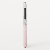 Elegant  roos goudglitter en witte marmer Case-Mate iPhone case (Achterkant/links)