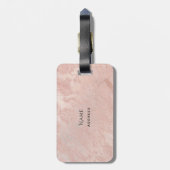 Elegant roos goudmarmer, leuk kattenpaar bagagelabel (Achterkant verticaal)