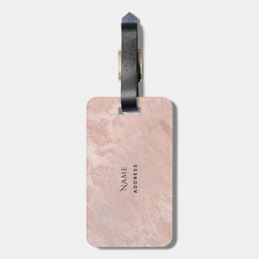 Elegant roos goudmarmer, leuk kattenpaar bagagelabel (Achterkant verticaal)